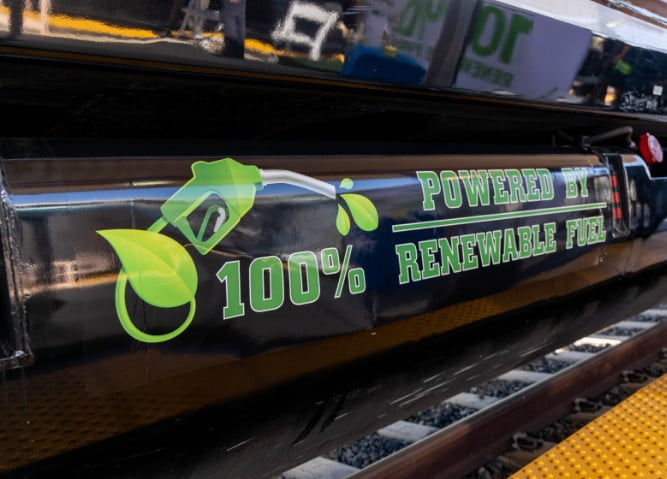 Powered by renewable fuel