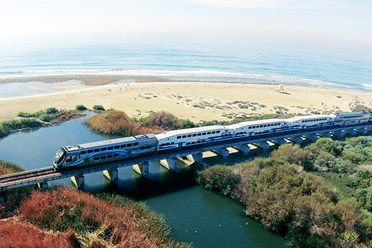 train crossing bridge